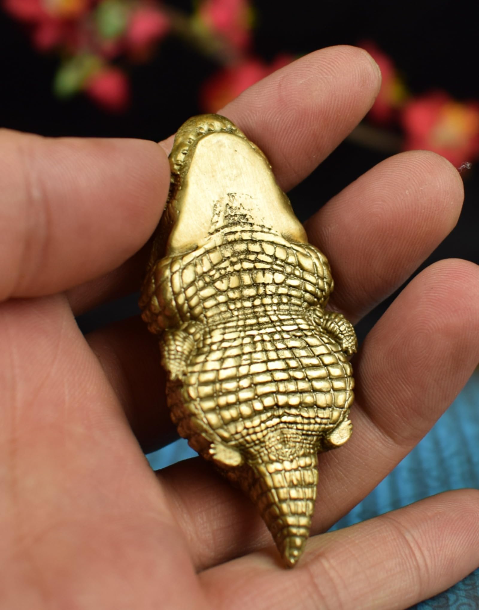 Miniaturowe Figurki Z Litego Mosiądzu, Figurki Krokodyla Z Brązu, Figurki Zwierząt, Rzeźby Na Biurko, Bonsai, Piaskownica, Dekoracja Samochodu, Akcesoria Do Nauki, Obciążnik Do Papieru