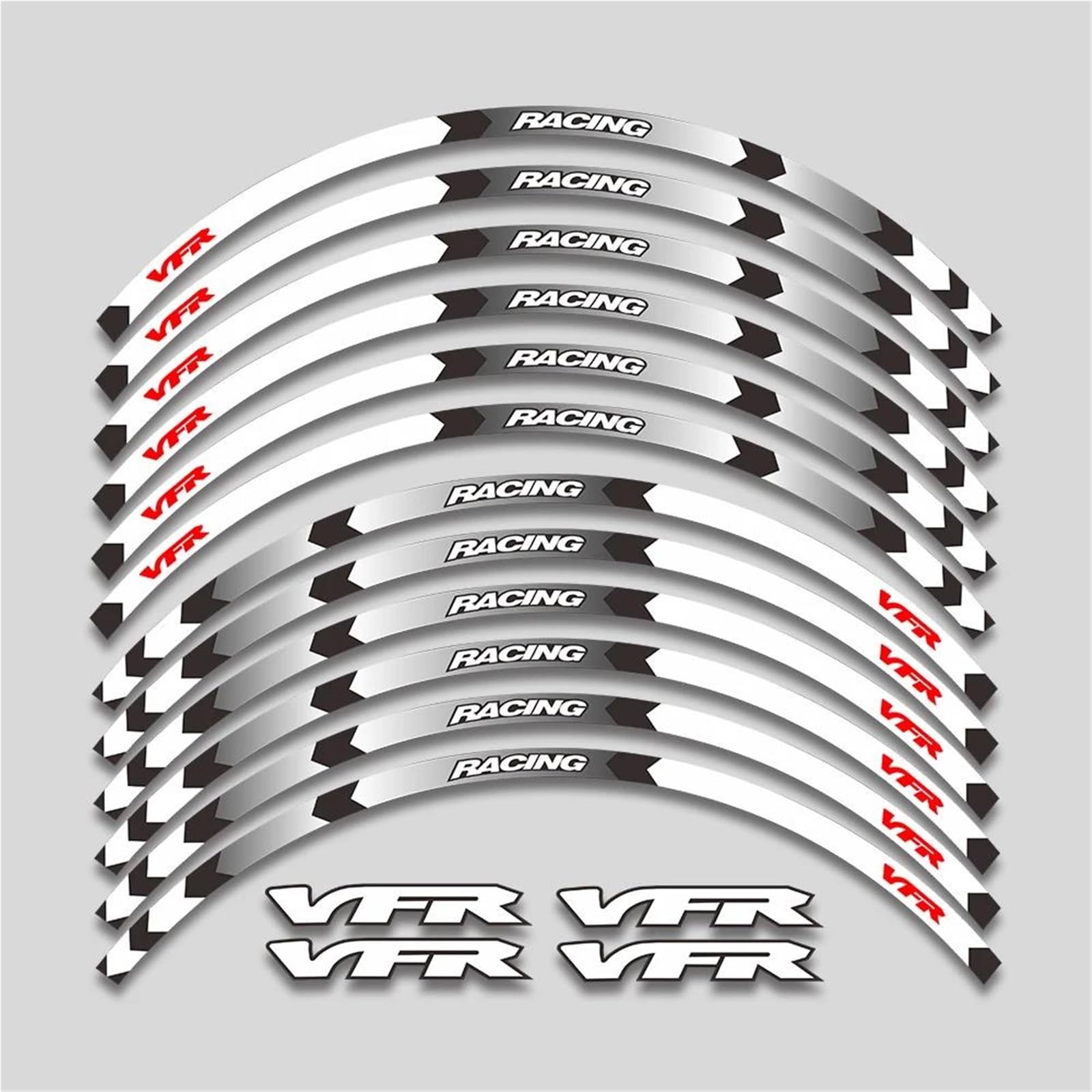 Motorcycle Wheels Hub Stickers Rim Reflective Stripe for VFR750 VFR800 VFR1200 VFR1200F VFR 750 800 1200 1200F(Color3)