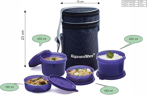 Miniatura 8 de Signoraware Executive - Fiambrera con bolsa (5.9in), color azul