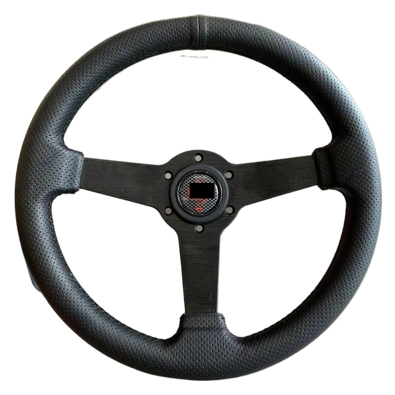 Drift Racing 33 cm kierownica JDM płaska prawdziwa perforowana skóra kierownica MOMO Volantes do VW do BMW, do Toyoty do Nissana (MOMO 4)