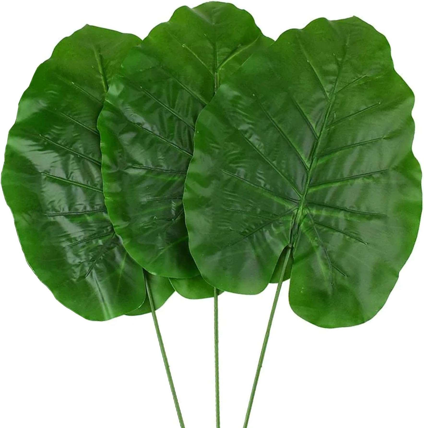Homeford Direct Artificial Elephant Ear Plant Picks, Dark Green, 24-Inch, 4-Count