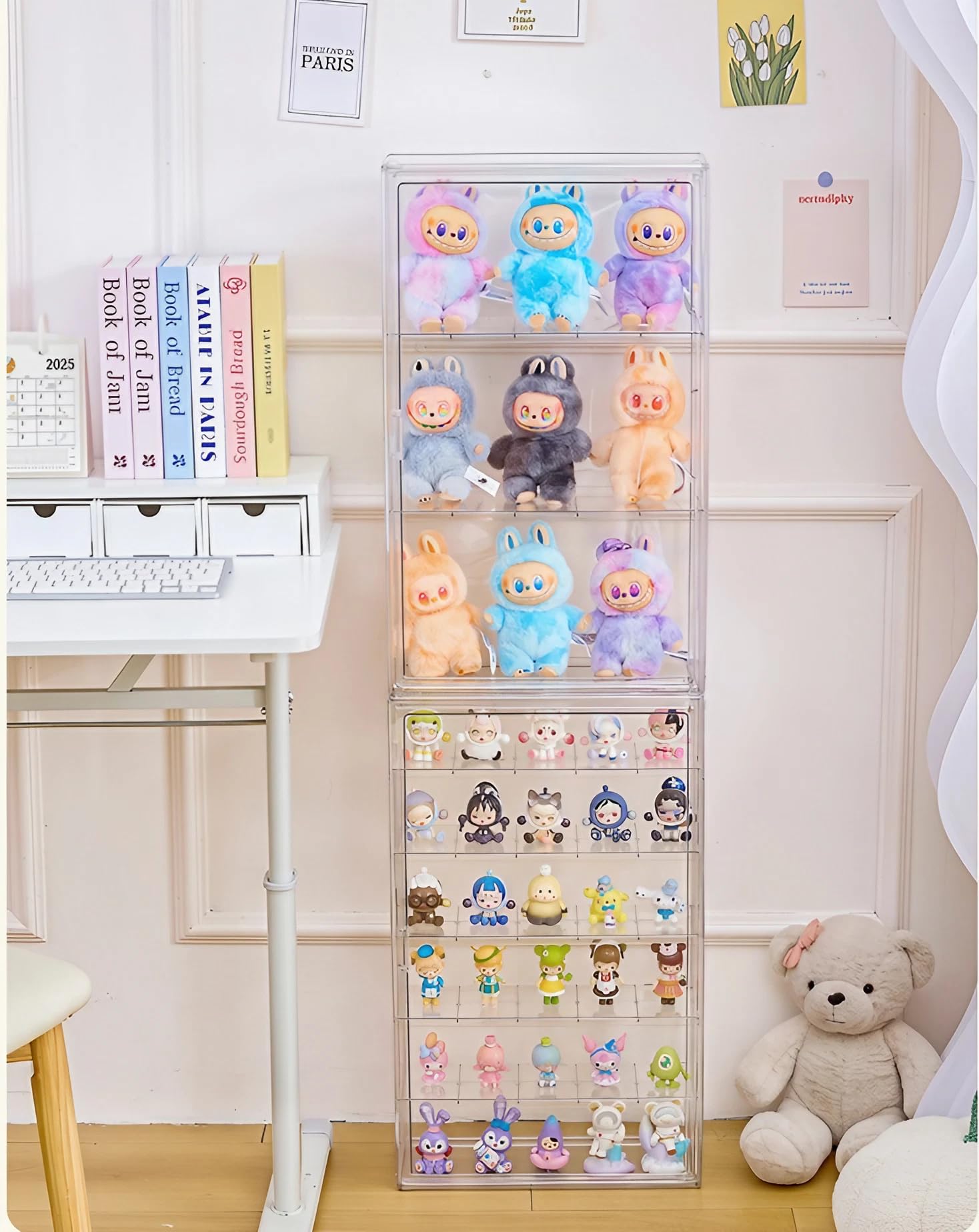 Vitrina Expositora para Colecciones con Puerta Magnética, Vitrina Acrílico Transparente, Cristal Expositor Metacrilato para Funko Pop Figuras, Figura Anime, Figura de Acción