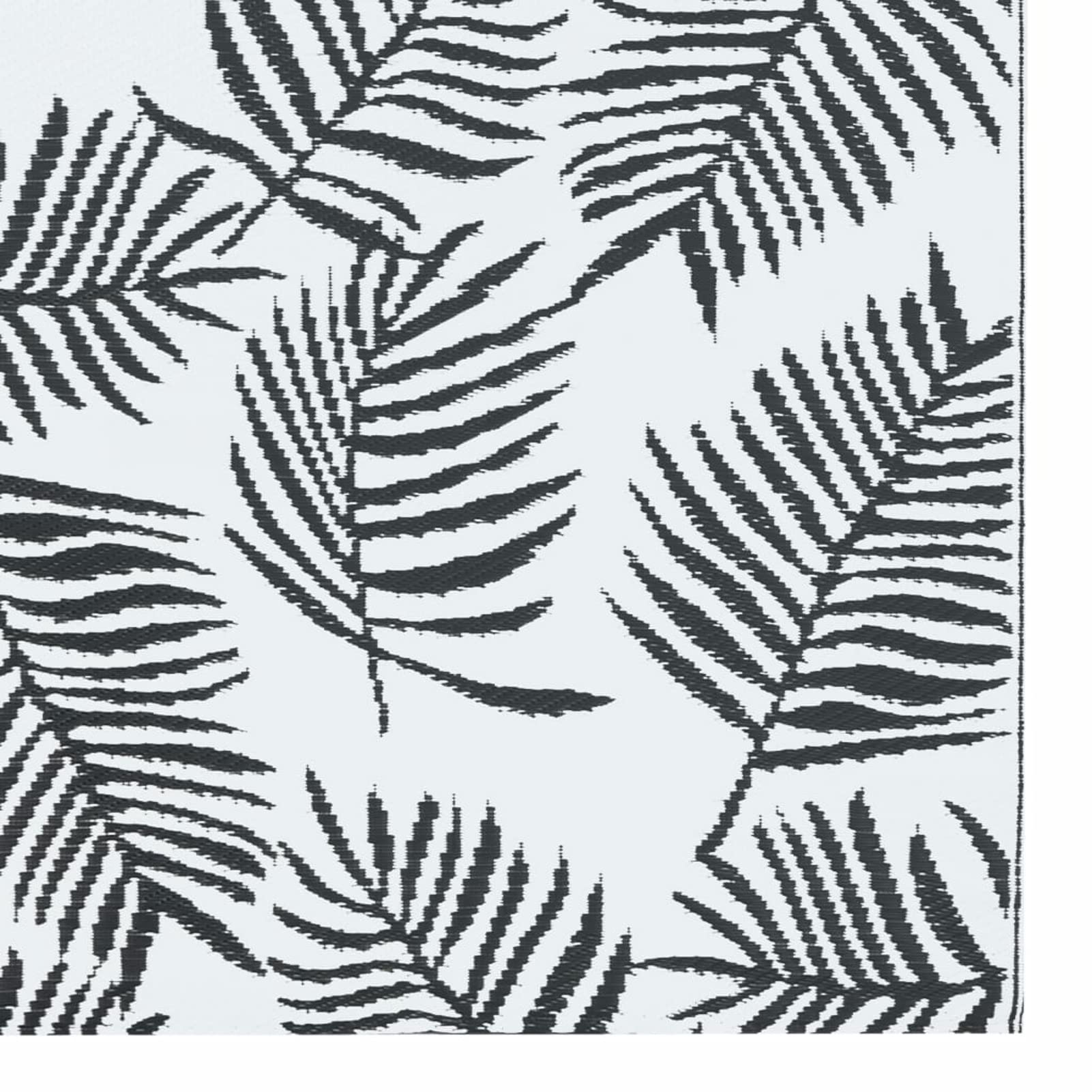 Tidyard Tapis d'extérieur ARAKIL Blanc et Noir 120x180 cm PP, Tapis de Sol pour Camping, Balcon, Terrasse, Jardin Style A