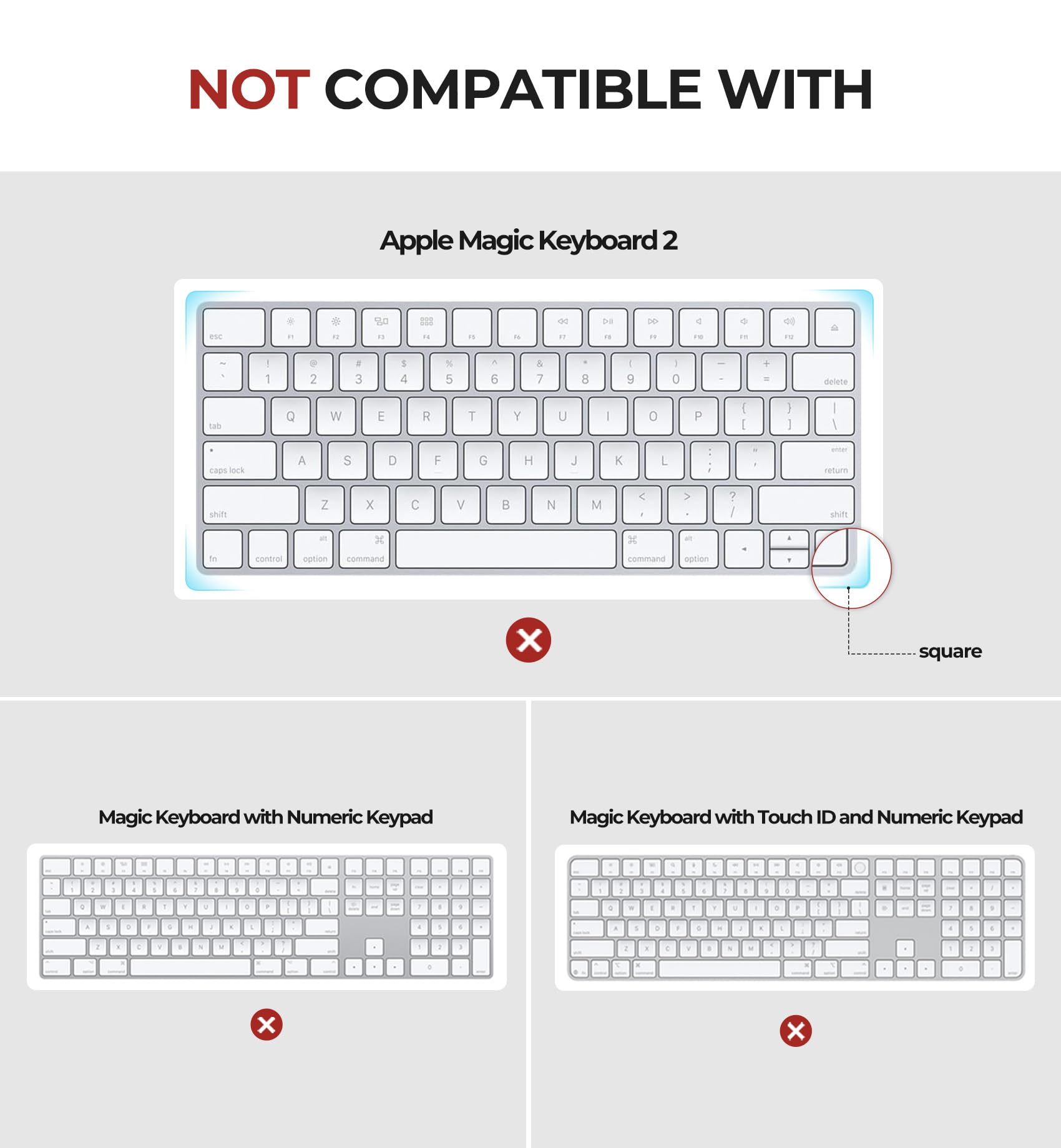 Dexnor Funda para Apple Magic Keyboard con Touch ID/tecla de bloqueo 2021/2024, funda rígida de almacenamiento de viaje a prueba de polvo, funda protectora de cuero para teclado con cierre magnético
