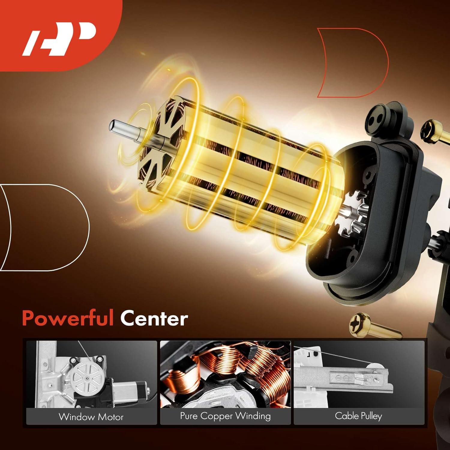 A-Premium Power Window Regulator with Motor Rear Passenger Side Compatible with Ford Escape 2013-2019 Sport Utility, Rear Right Passenger Side