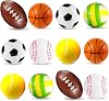Soft Balls for KidsMini, 6.3 cm | 12 Pack Sponge Foam Football Basketball Tennis Baseball Rugby and Volleyball, Sports Squeeze Toys, Play Game or Relieve Stress