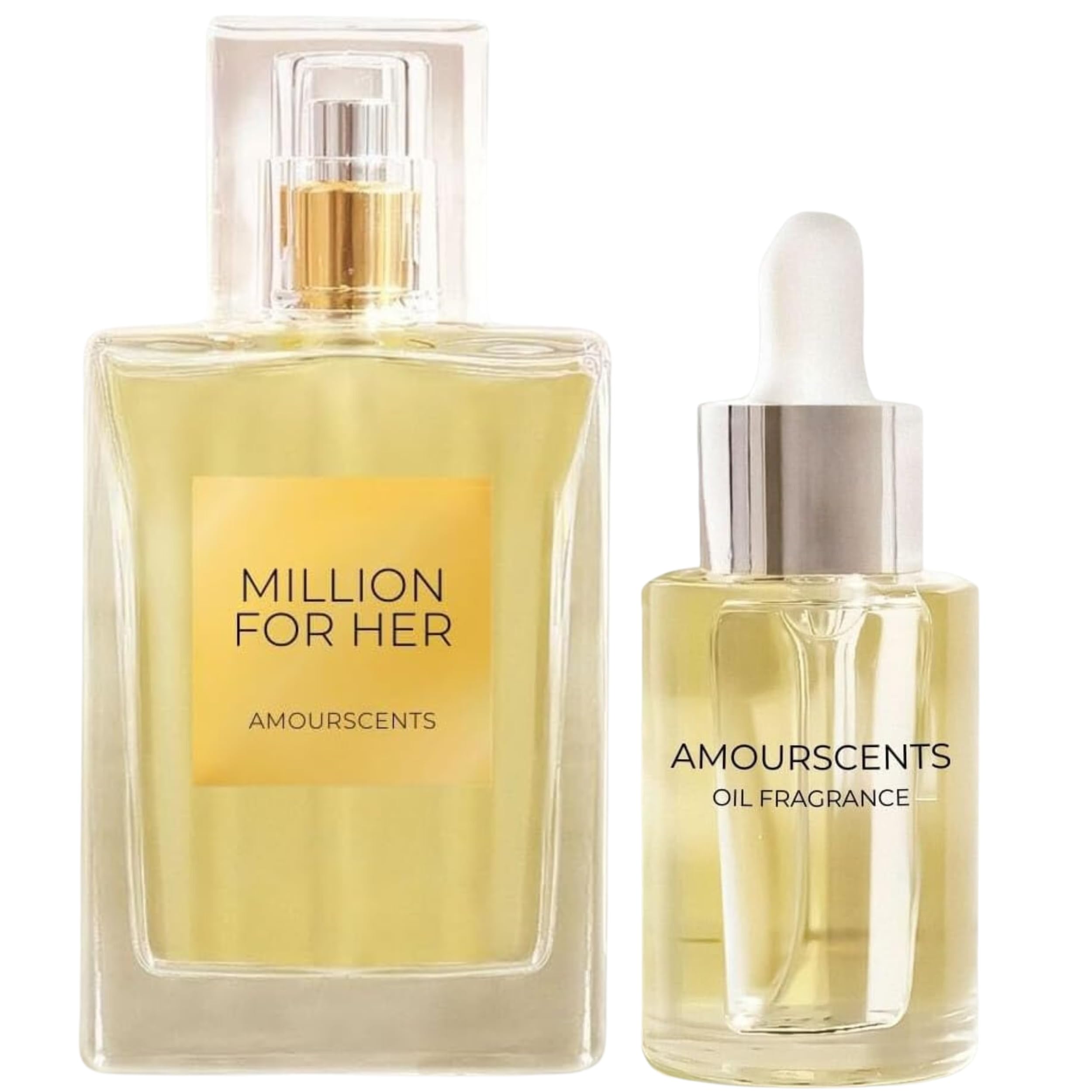 L Million For Her Bundle - Inspired Alternative Perfume & Scented Fragrance Oil Set - Essential Oil Aromatherapy for Skin (10ml), Extrait De Parfum (50ml), Lasting Fragrance for Women