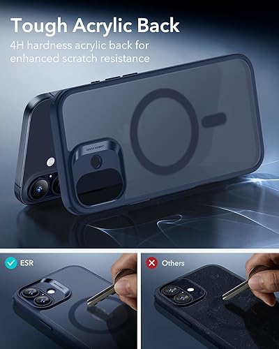 Vista 795 de ESR Funda para iPhone 15 Pro Max, compatible con MagSafe, de grado militar, negro transparente