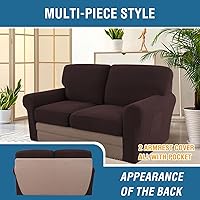 Vista 257 de H.VERSAILTEX Multi-Pieces Sofa Covers Stretch Couch Covers Form Fitted Seats and Back Cushions Covers