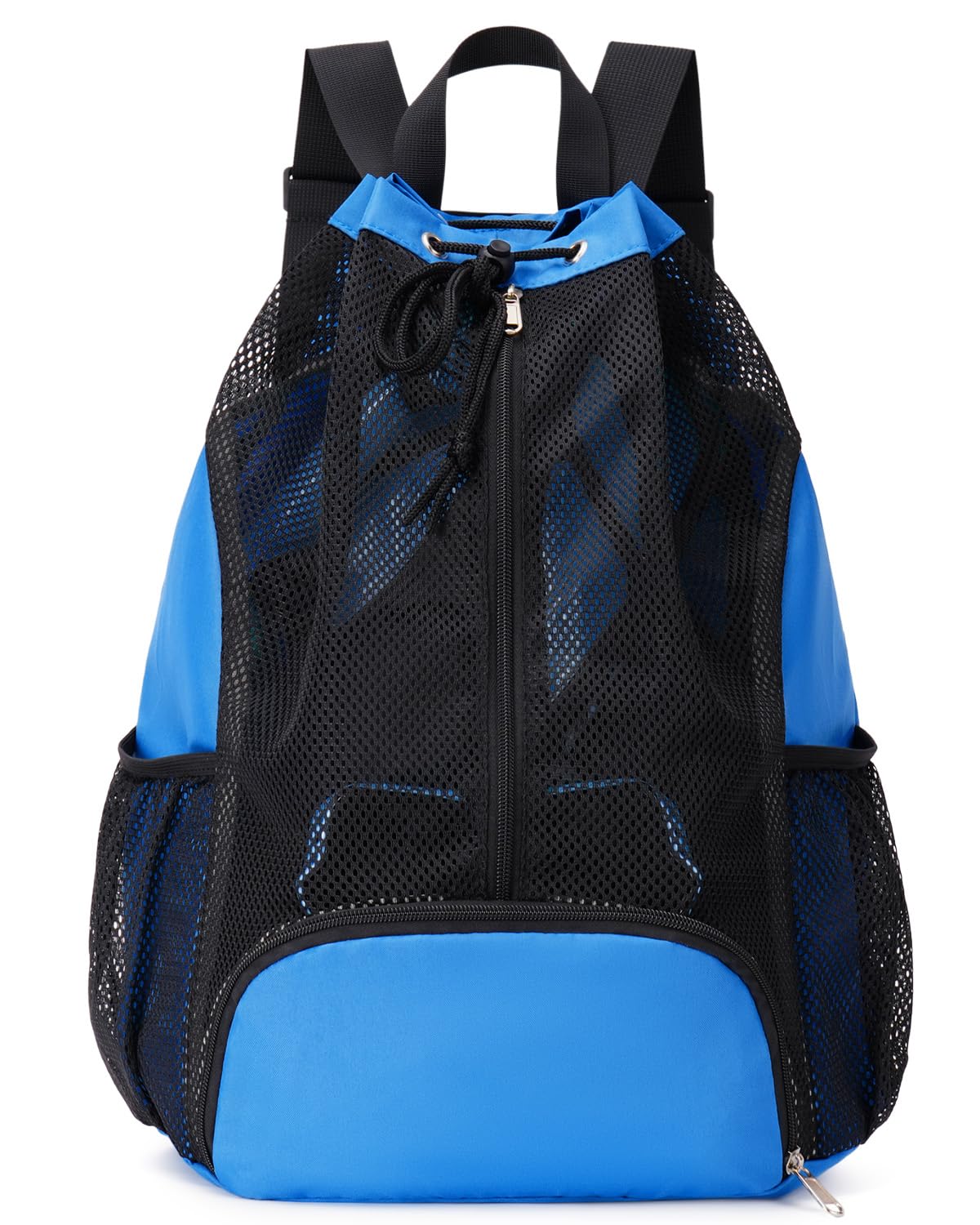 Swim Bag Mesh Drawstring Backpack with Shoe Compartment Sports Gym Sackpack