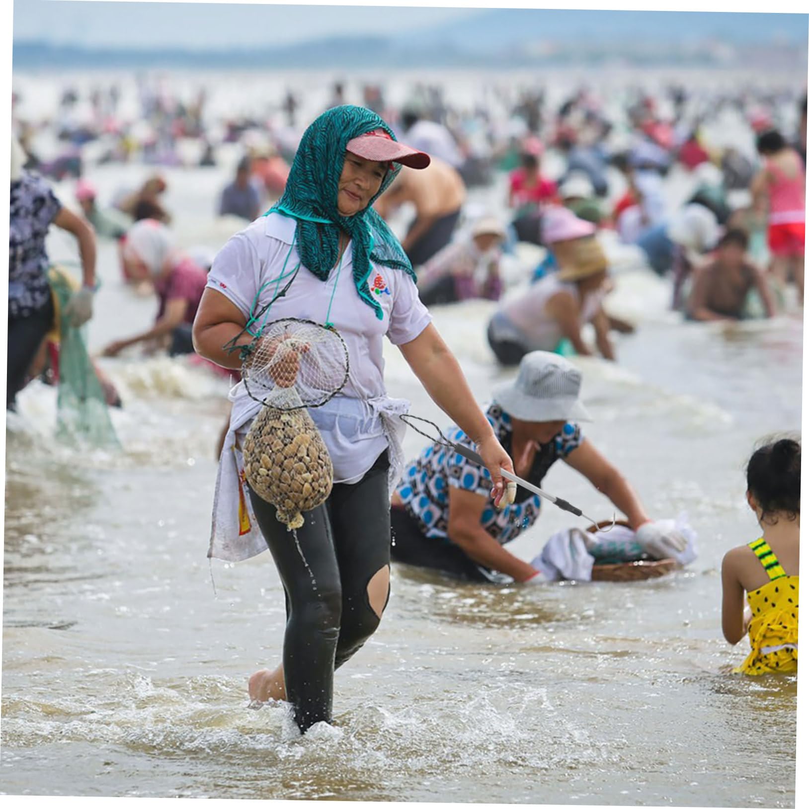 HANABASS Beach Shell Tool 1 Set Outdoor Beach Mesh Shovel Portable Filter Sifter for Boys and Girls