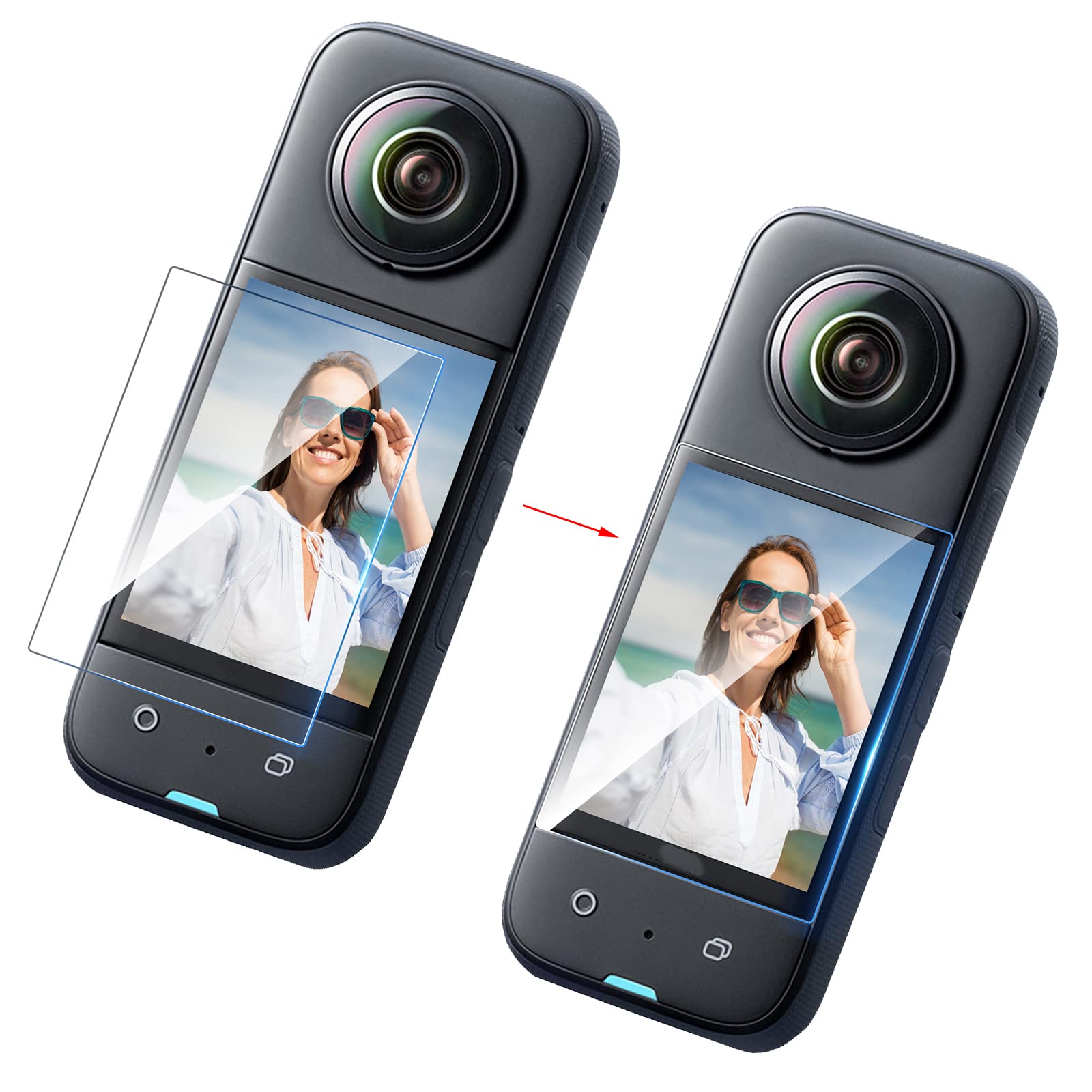 Kamera-Schutzfolie Für Insta360 X3 – Selbstklebend, Kratzfest, Hohe Durchlässigkeit, 2 Stück