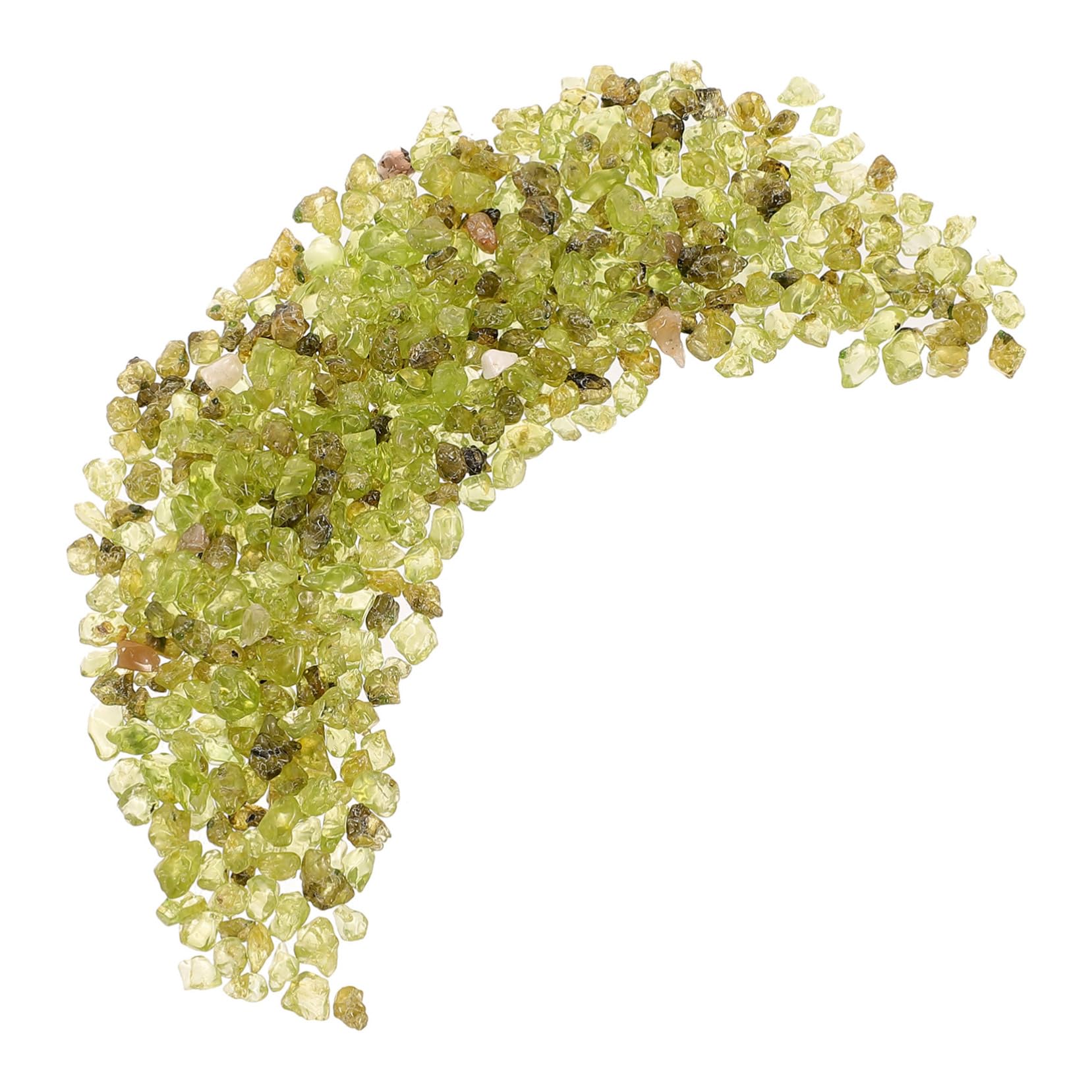 COLLBATH Fish Tank Decoration Peridot Rough Stones Gravel Stones Safe Easy to Care Aquatic Pebbles