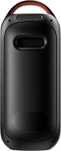 Miniatura 9 de Altavoz Bluetooth portátil TWS inalámbrico, luces impulsadas por ritmo, altavoz estéreo de fiesta de 120 dB con Bluetooth 5.3, USBTFAUXFMMic, asa de