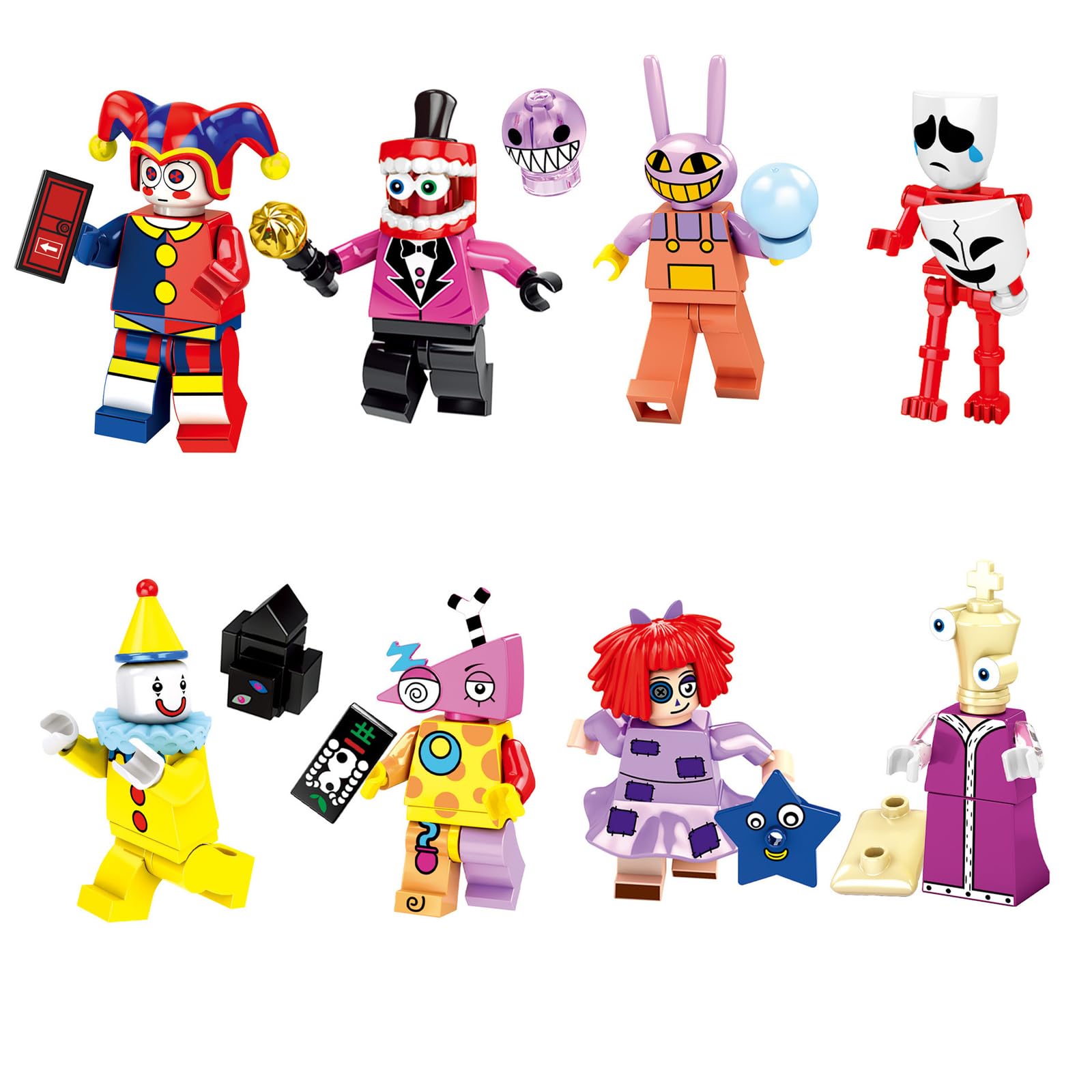 Amazing Circus Merch Pomni Jax Collectible Action Figures 01-C 8PC