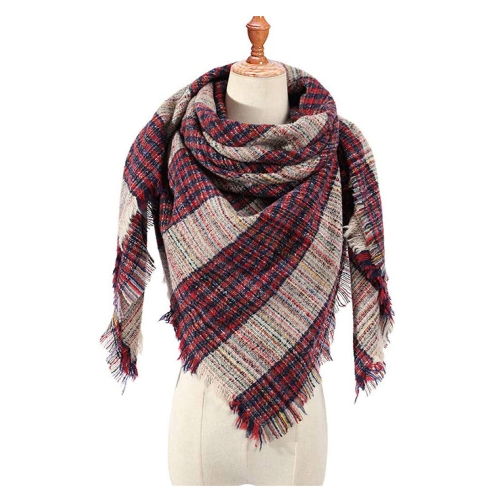 Schal Winterschal Dreieck Karierter Schal Designer Unisex Acryl Basic Schals Damen Schals Dekorativer