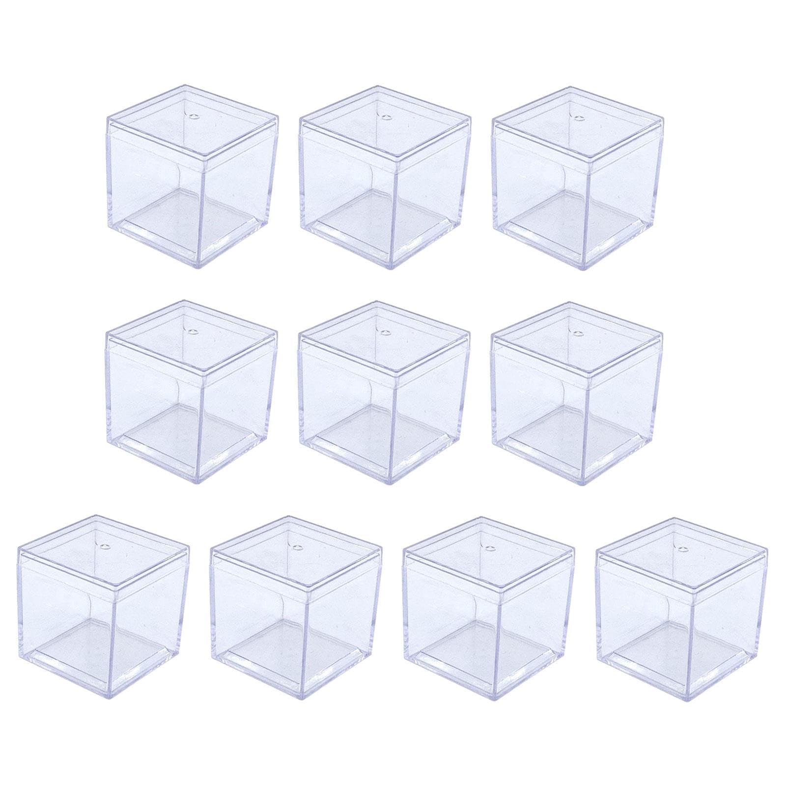 Amazon | KLKCMS 10 個小さなアクリルディスプレイケース耐久性  