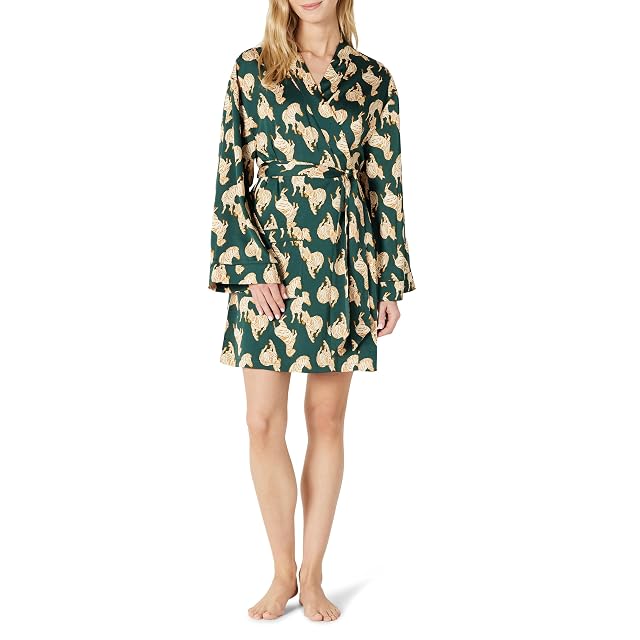 Amazon Essentials Womens Relaxed-Fit Satin Sleep Robe
