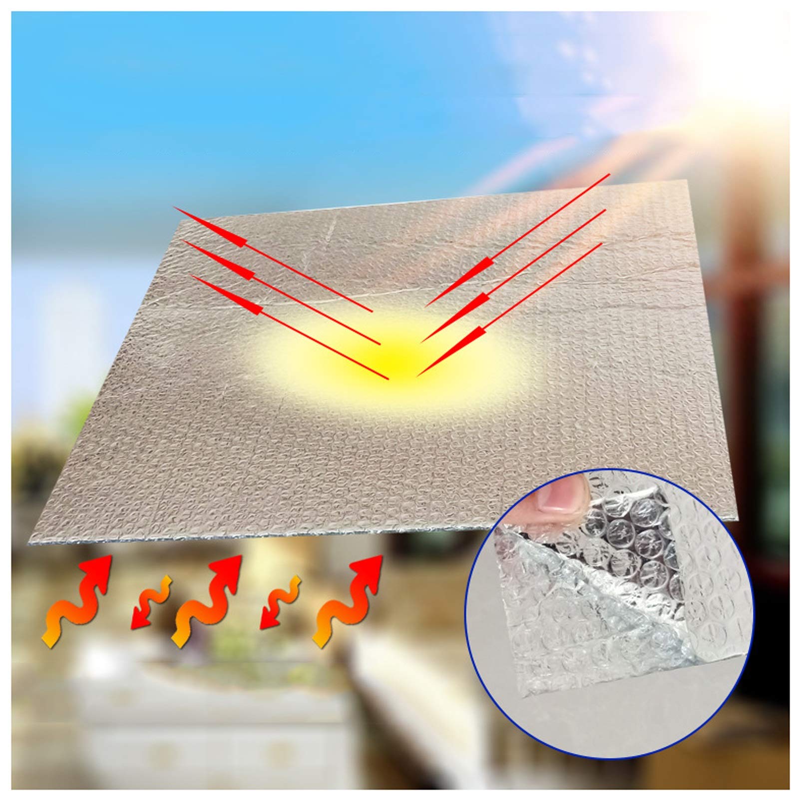 Isolante Termico Adesivo In Alluminio - Rotolo Coibentazione Per Pareti, Termosifoni E Cucce - Foto 5