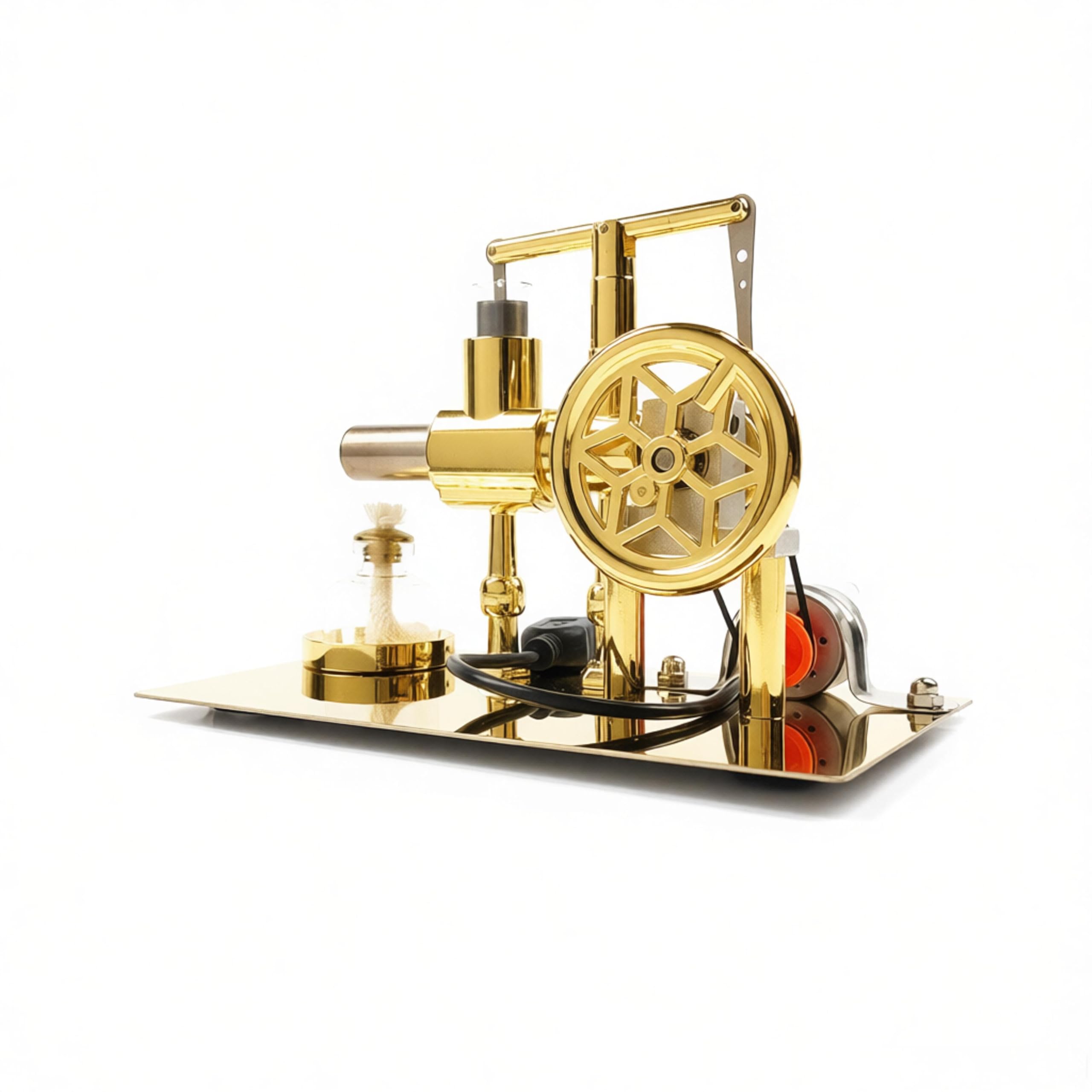 MagicTech Motor de aire caliente Stirling Motor Electricidad Cilindro USB Metal Física Educación Modelo JY27