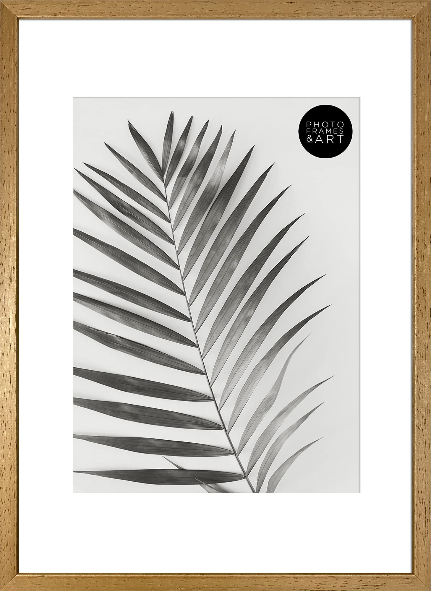pf+a A3 Wooden Frame With Mount For A4 - REAL GLASS - A3 for A4 Wood Picture Frame