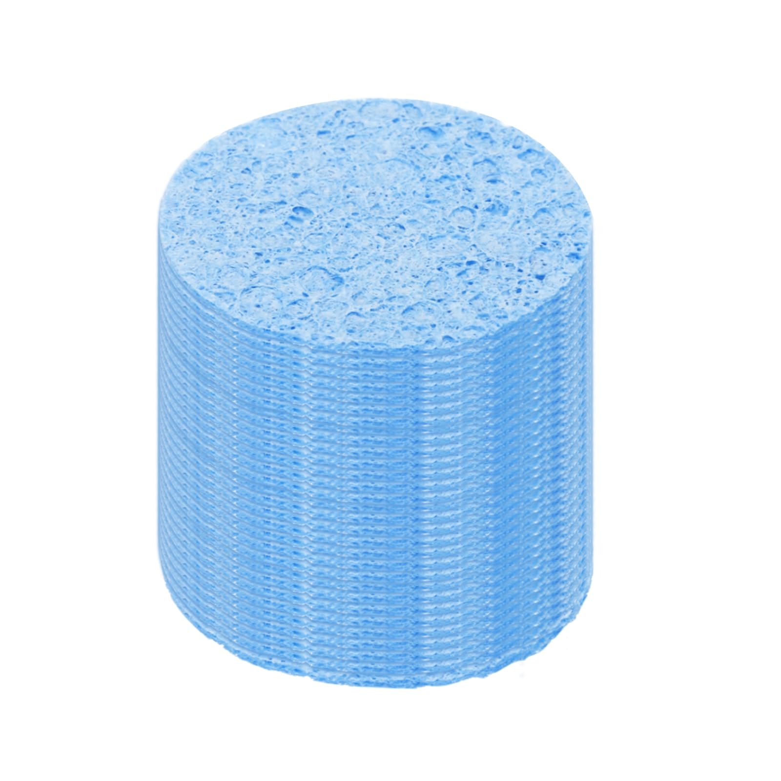 MECCANIXITY 15PCS Soldering Sponge 50mm Round Blue Cleaning Pad Welding Tip Iron Replacement for Cleaning Soldering Iron 1mm Natural Thickness 6mm Water Absorption Thickness