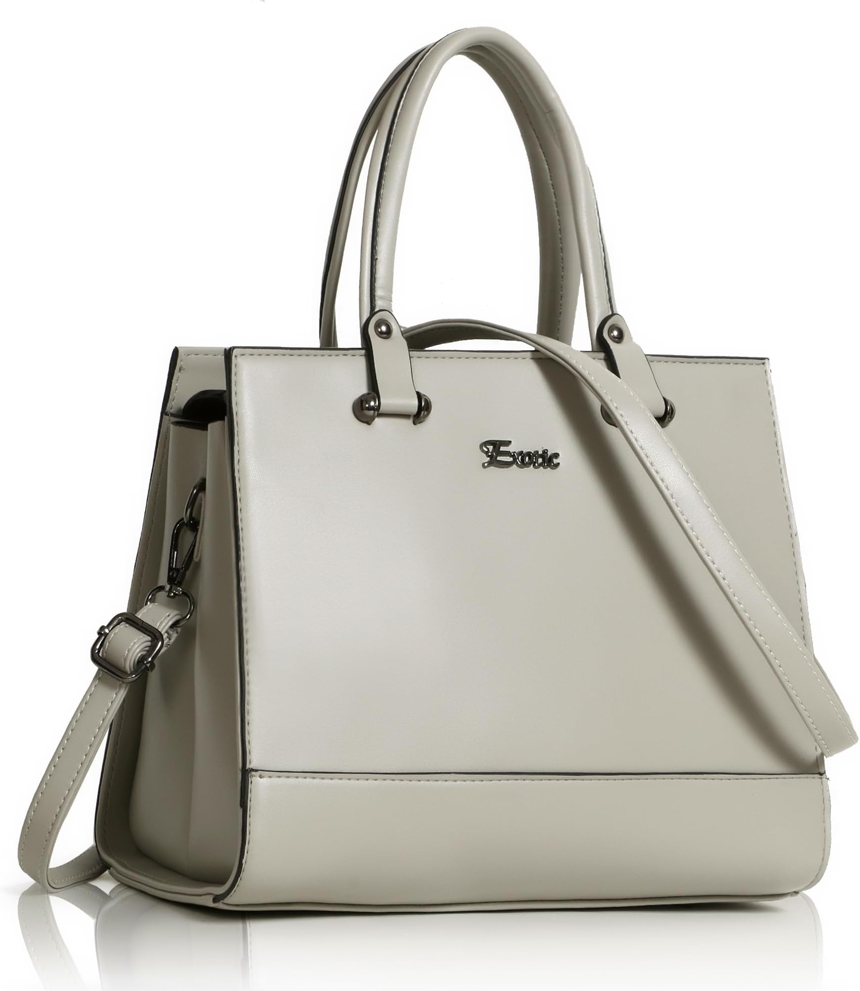 Women Feminina Solid Top Handle Tote Hand Bag