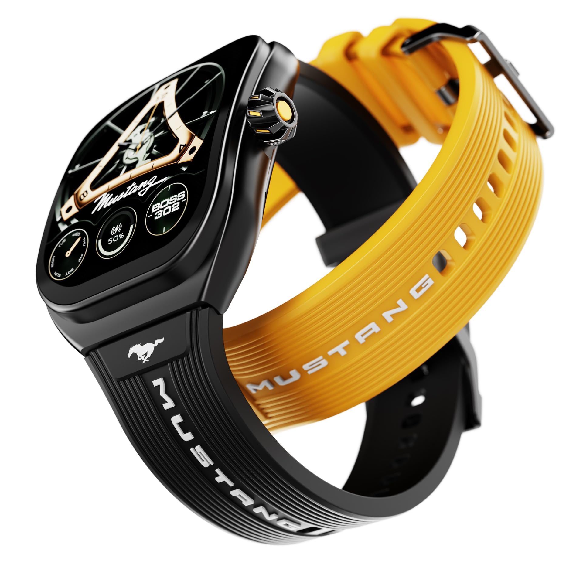 GOBOULT Dive+ with 1.85" HD Display, Bluetooth Calling Smartwatch, 500 Nits Brightness, 7 Days Battery Life, 150+ Watch Faces, 100+ Sport Modes, IP68 Waterproof Smart Watch (Black Eclipse)