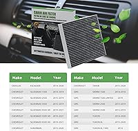 Vista 6 de CF11809 Filtro de aire de cabina prémium con carbón activado compatible con CADILLAC CHEVY SILVERADO GMC Sierra 2014 2015 2016 2017 2018 2019 2020