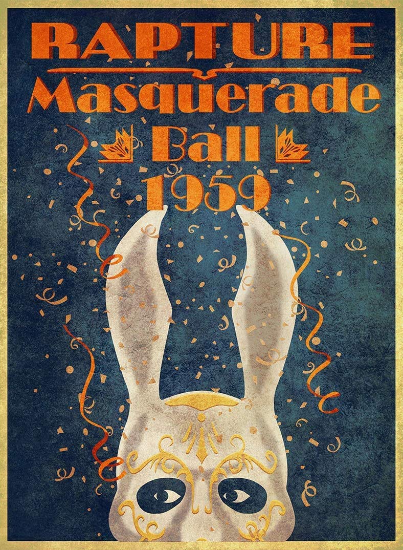 burning desire Rare Poster Rapture Bioshock Masquerade poster 12x18