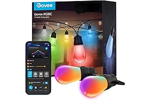 Govee Outdoor String Lights H7015: Illuminate Your Space with Dimmable RGBIC LED Bulbs