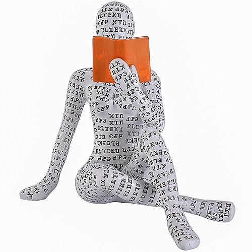 GRAPMKTG Home Decor Pulp Reading Women Thinker Statue Aesthetic Sculpture