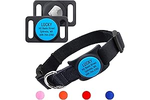 GoTags Personalized AirTag Collar, GPS Tracker, Fits Medium Dogs and Cats
