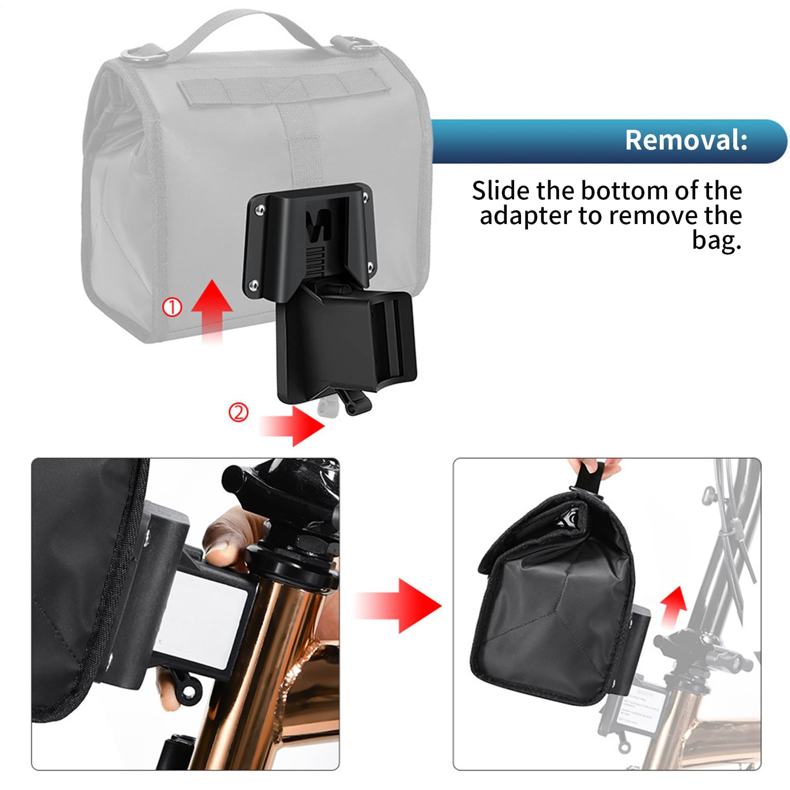 Borsa Manubrio Borsa Bici Pieghevole | 7L Organizzatore Impermeabile con Cintura a Spalla per Monopattino Elettrico, Spostamenti, Viaggi e Uscite