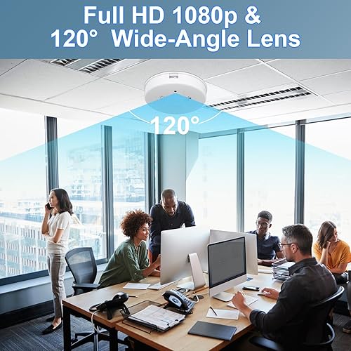 Miniatura 3 de Cámara oculta Detector de humo Video Cámara pequeña 1080P HD Cámara inalámbrica WiFi con visión nocturna y detección de movimiento Cámara de