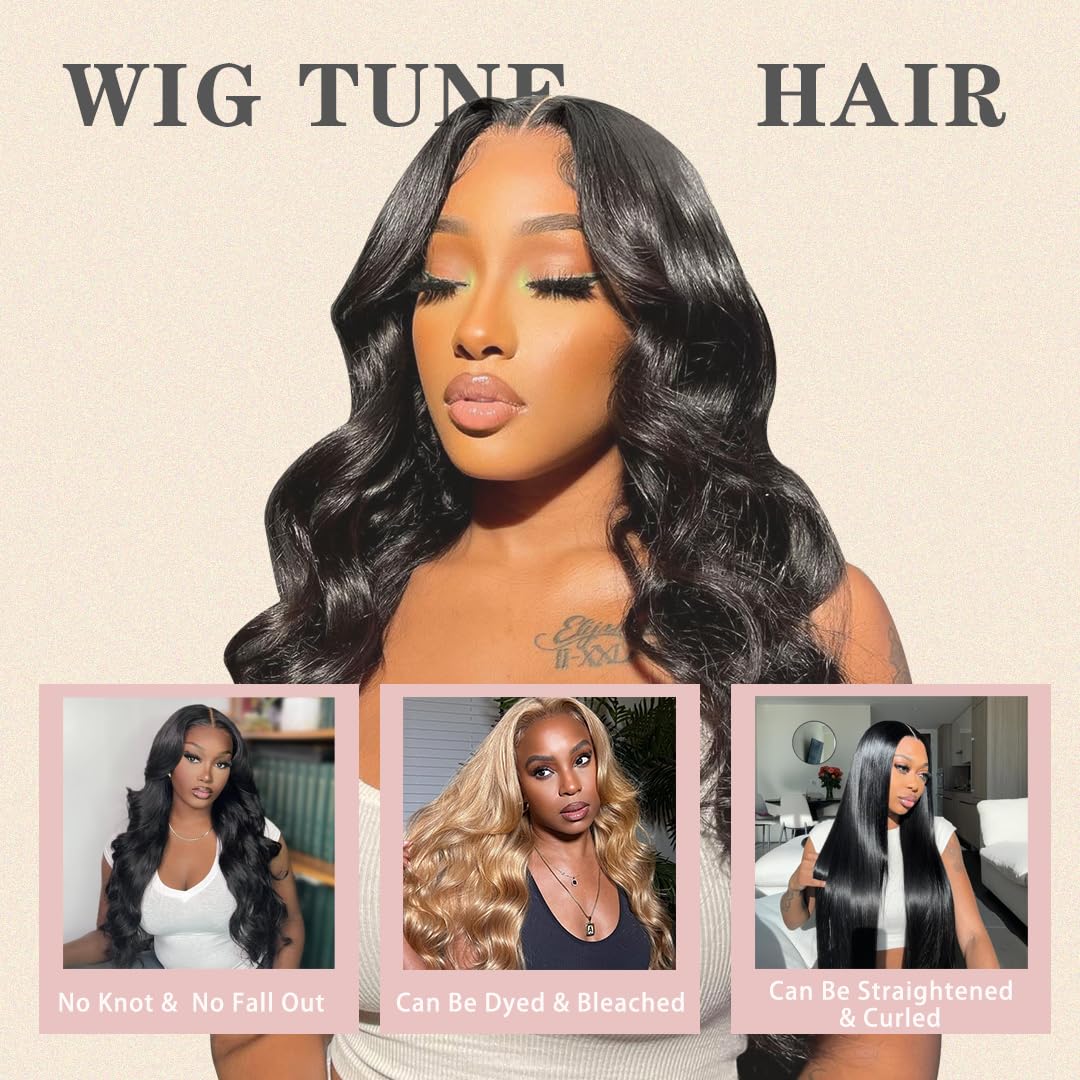 mothers day gifts Wigtune16A Body Wave Human Hair Bundles 3 Raw Bundles NO.1 Human Hair 24 24 24 Inch 100% Unprocessed Brazilian Virgin Body Quick Weave for Black Women Natural Color Hair Extensions