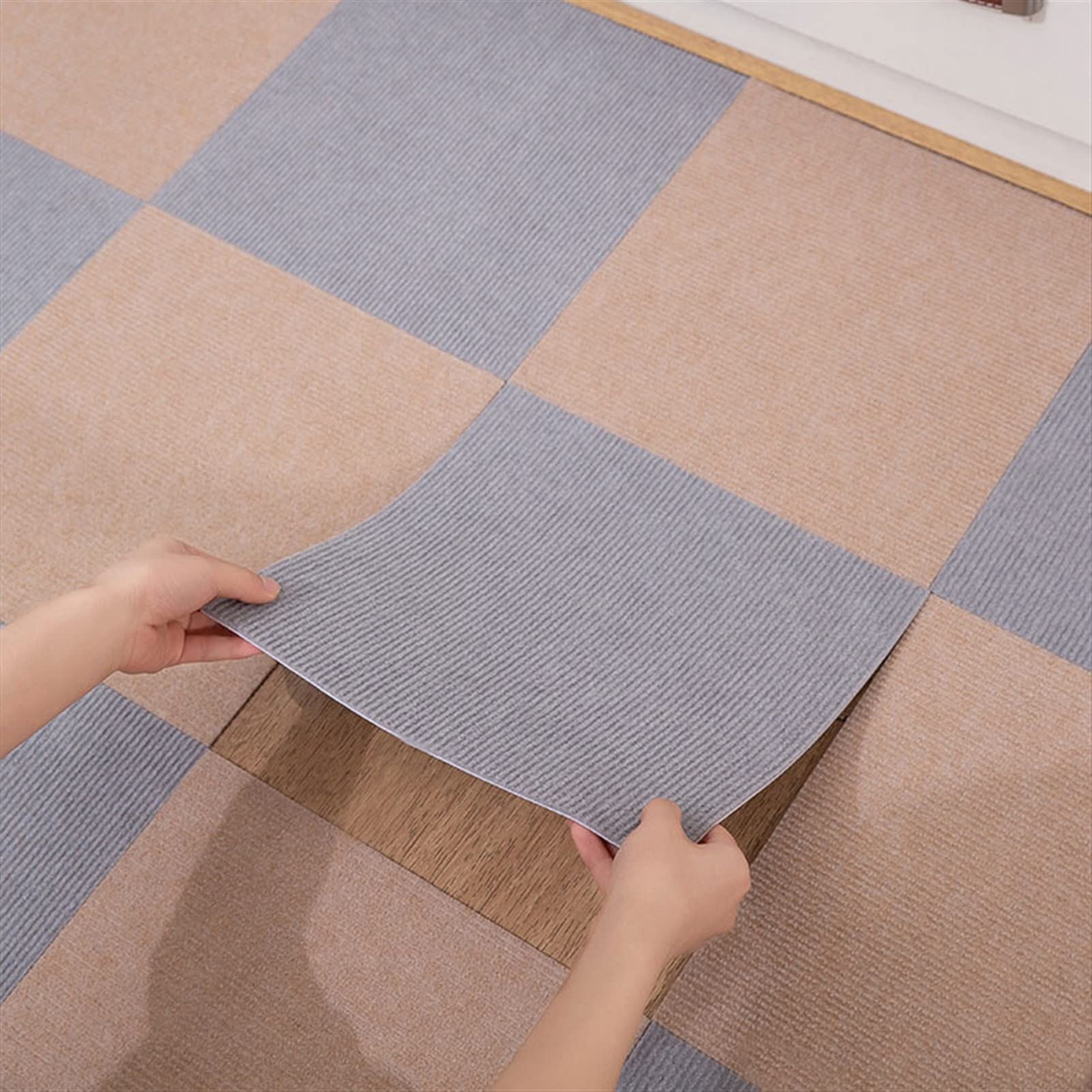 Dalle de Moquette autocollante, Facile à décoller et à Coller(Gray,30x30cm-20pcs)