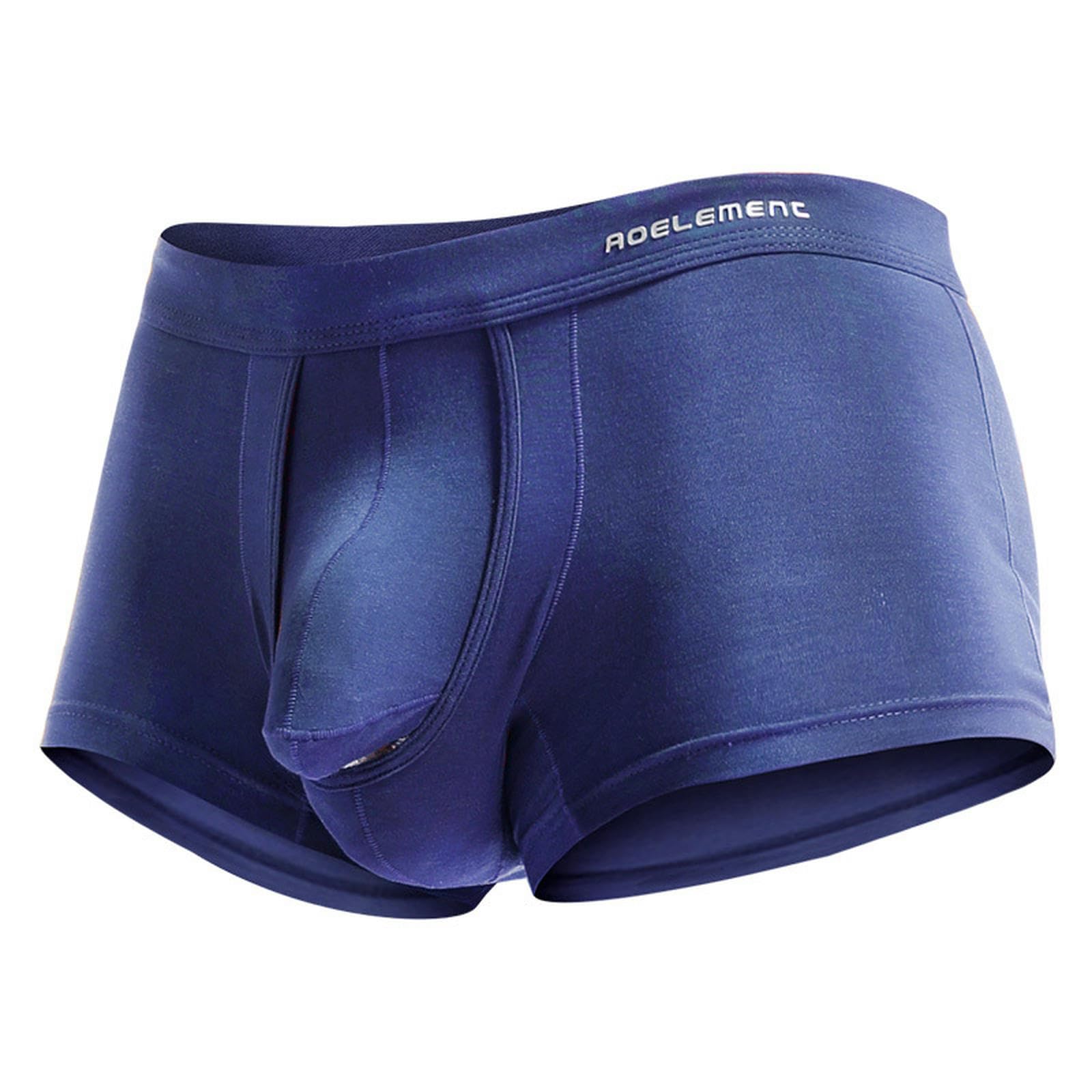Mylljbd Men's Blue Boxers Underwear Varicocele Underwear - For Scrotal, Testicle, Separate Boxer Briefs Comfortable And Breathable-Xl