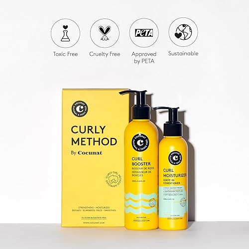Miniatura 7 de COCUNAT Curly Method Kit de 2 pasos - Hidratante de rizos sin enjuague + gel potenciador de rizos - define, hidrata y controla el encrespamiento