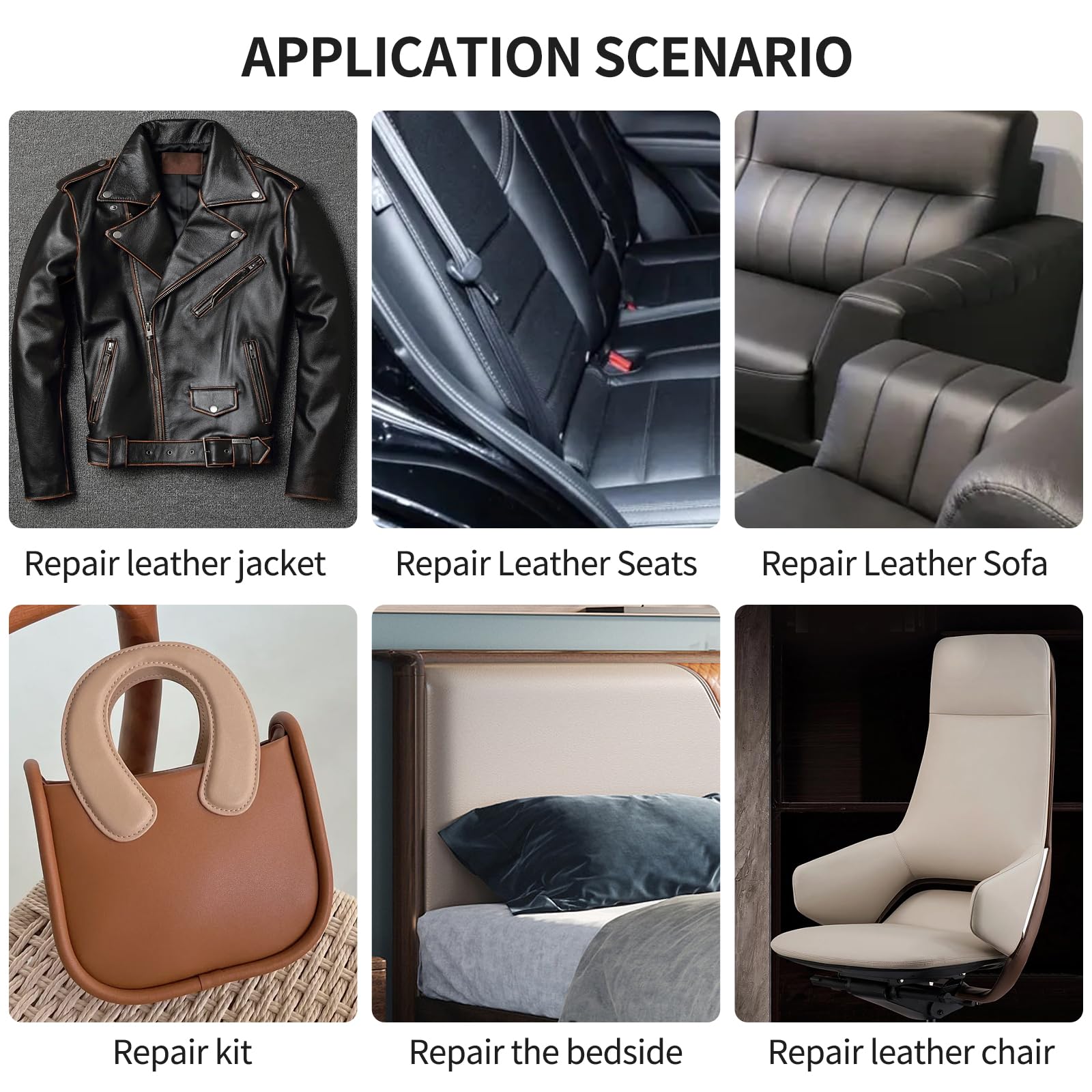 Toppa in pelle autoadesiva, set di riparazione per mobili, divano, seggiolini auto, borse (40 x 200 cm, kaki scuro)