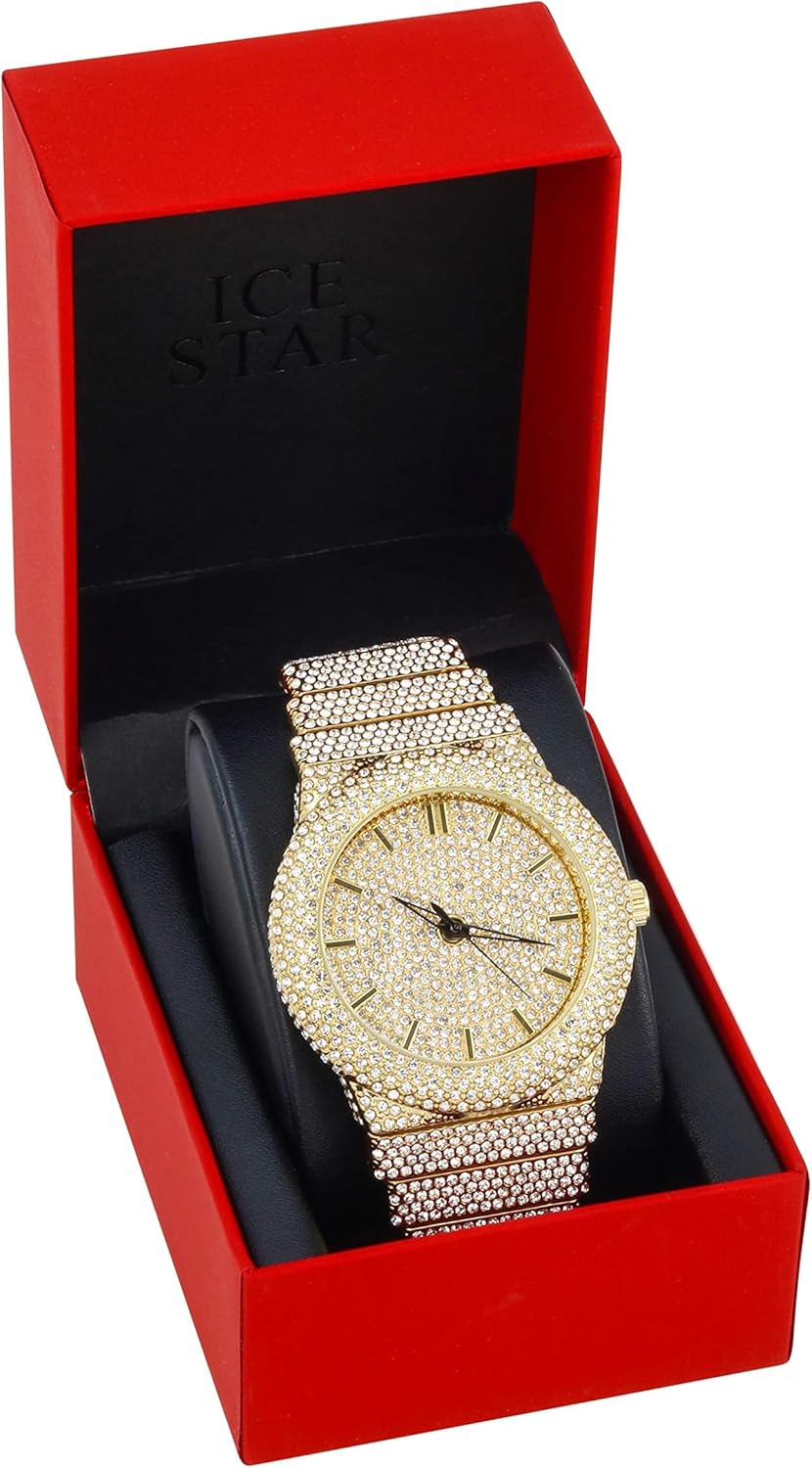 Men's Fully Iced Diamond Watch, 46mm Case