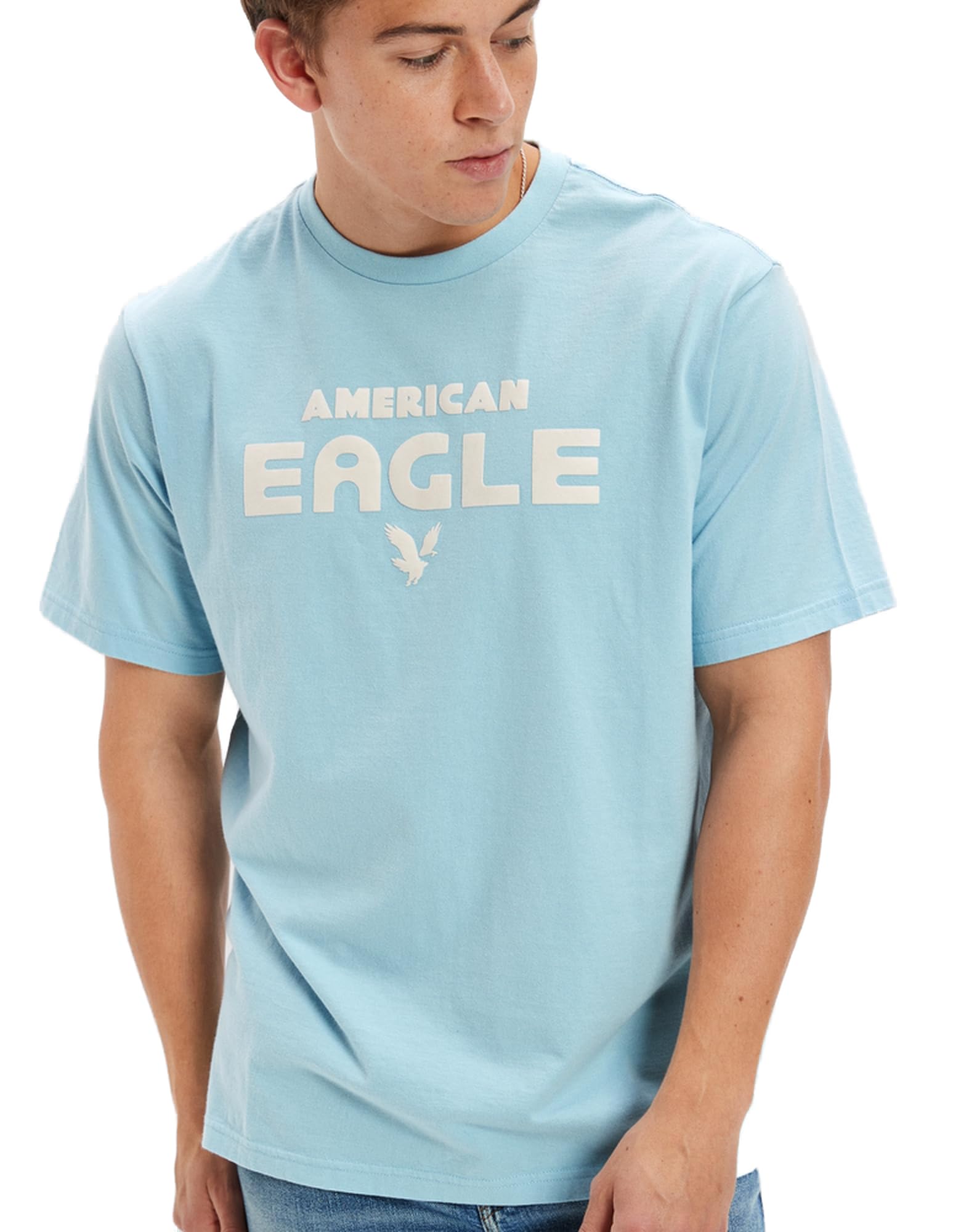 American EagleMen U-0181-2869-401 Super Soft Logo Graphic T-Shirt