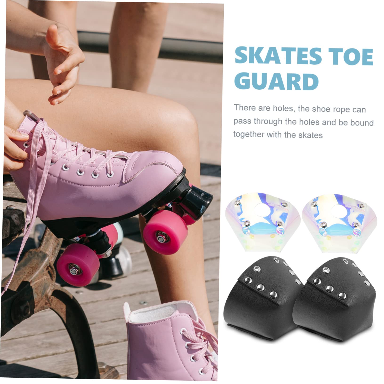BESPORTBLE Gorras Zapatos Patines Freno Almohadilla Patineta Tapa Scooter Dedo del Pie Guantes De Patinaje sobre Hielo Calcetines De Patines De Polivinilo
