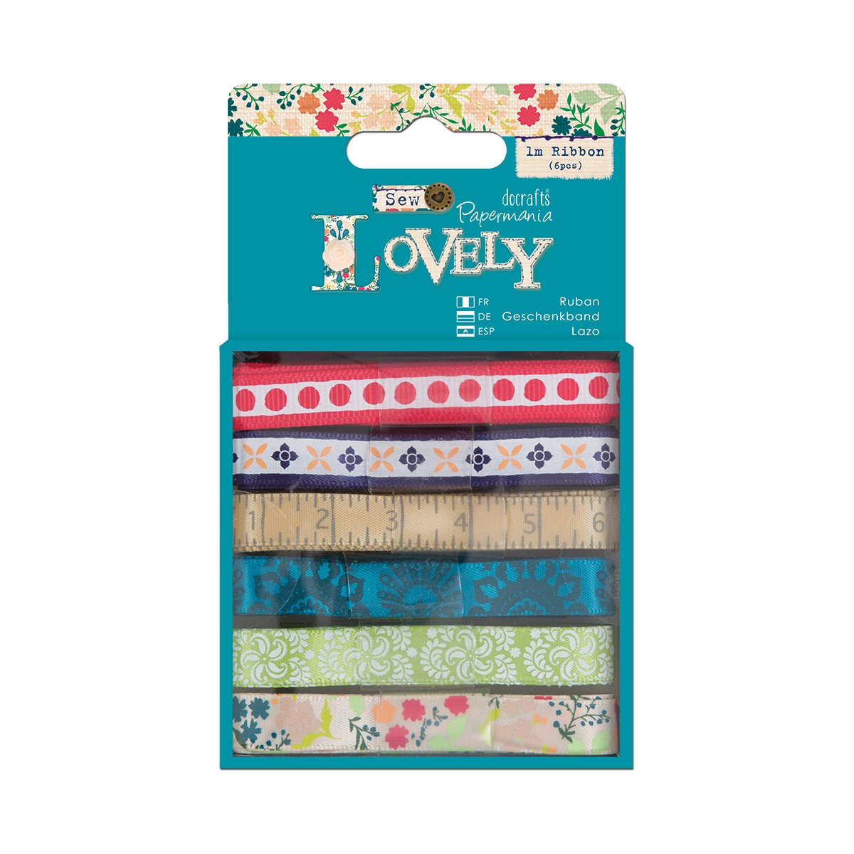 Kit de Rubans à Coudre Docrafts Papermania ruban mercerie mercerie créative