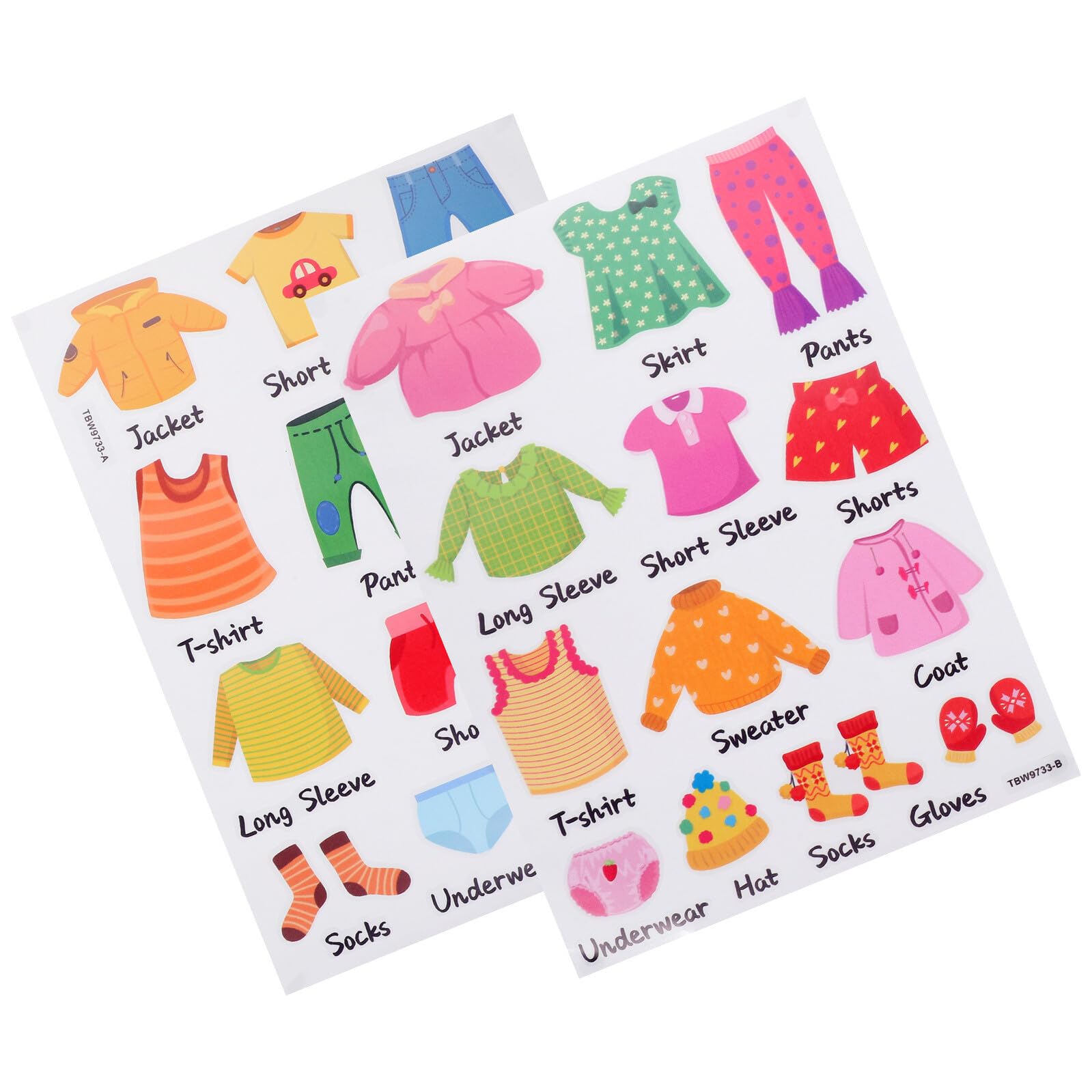 Étiquettes tri vêtements armoire commode enfant garçon fille lot 1