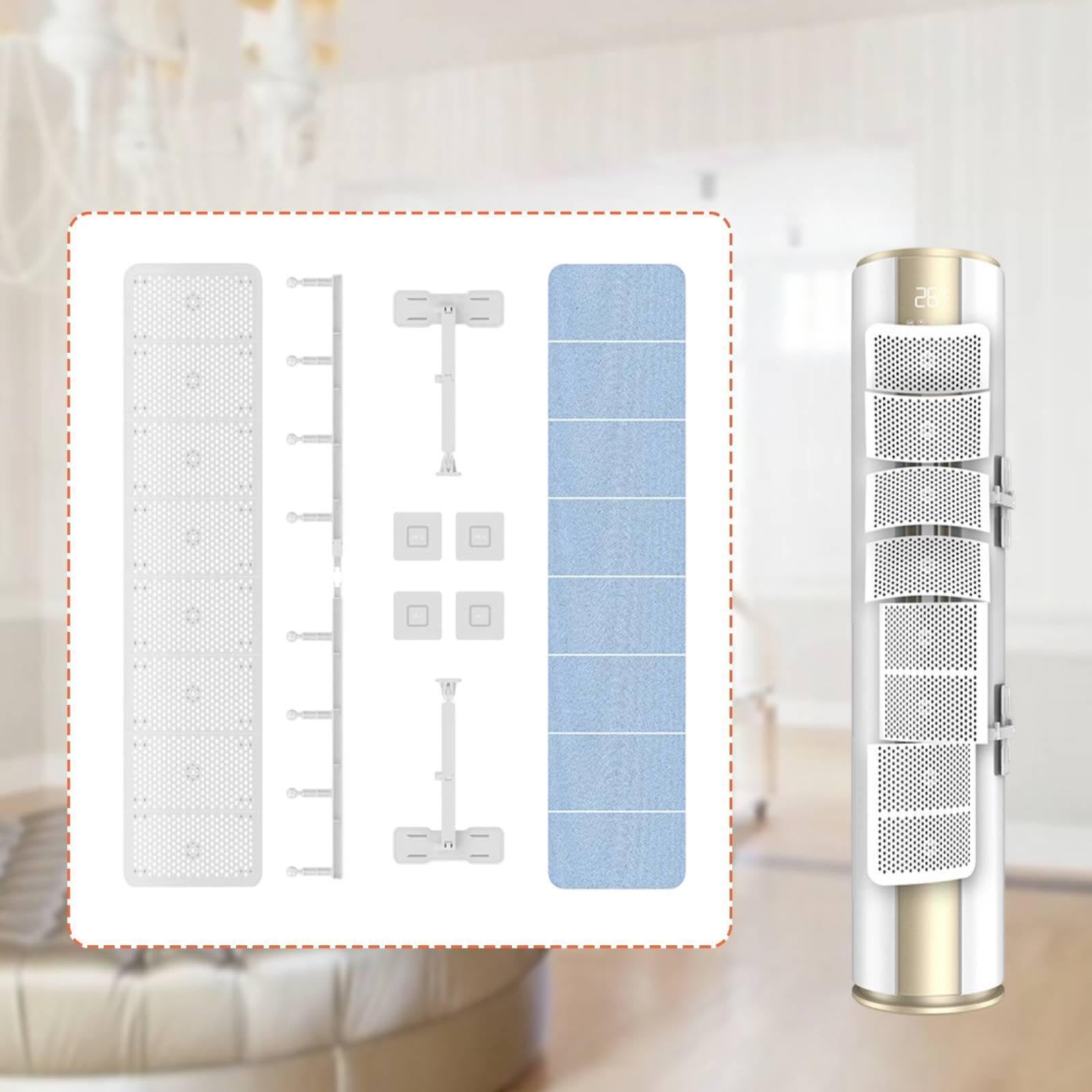 KESOTO Deflettore Verticale Rotondo per condizionatore d', Piastra Guida, Accessorio per condizionatore d' per casa e Ufficio, 20x120 Cm