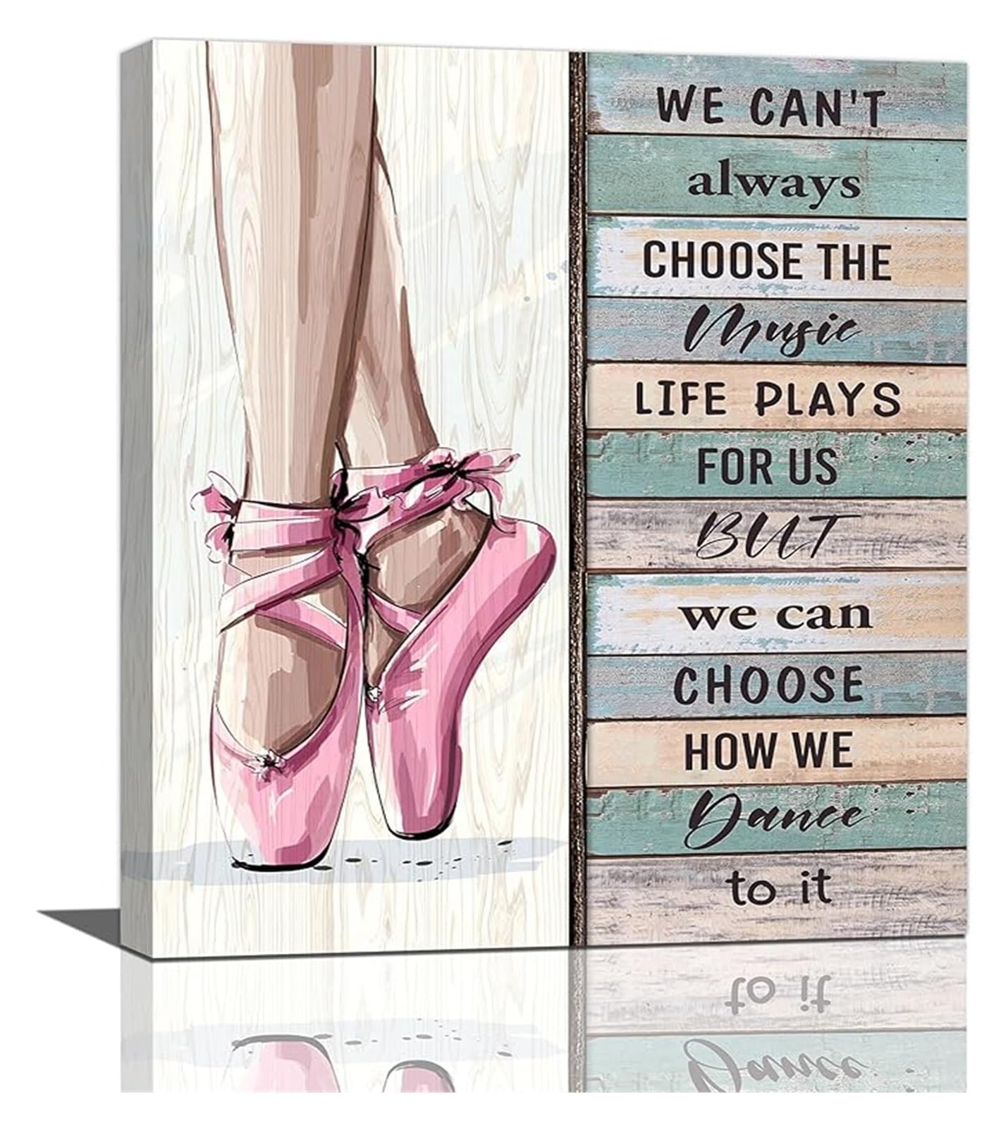 FOPURE Ballet Girl Dancing Wall-Art Inspirational Dance Poster We Can Choose How We Dance Modern Print for Bedroom Dance Room(Unframed,08x12inch(20x30cm))