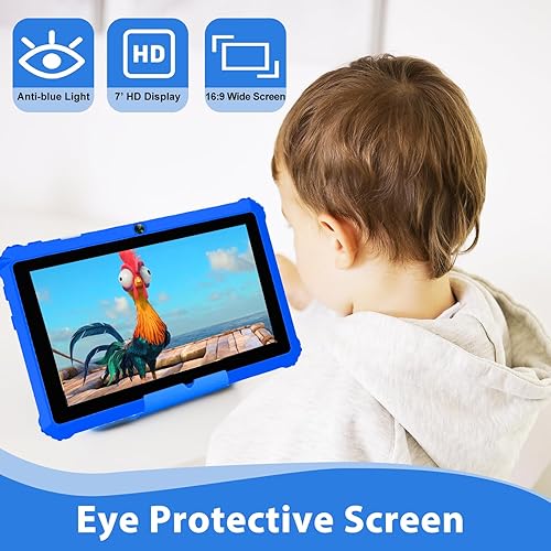 Miniatura 5 de Andoird - Tableta infantil de 7 pulgadas para niños de 3 a 7 años con estuche 32G tabletas para niños con controles parentales, tabletas Wifi de