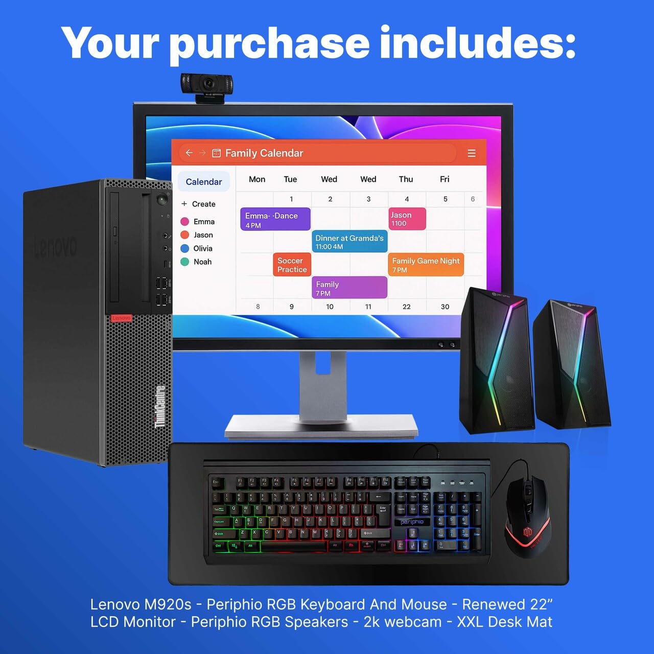 Amazon.com: Lenovo M920S Windows 11 Desktop Computer | 16GB RAM +