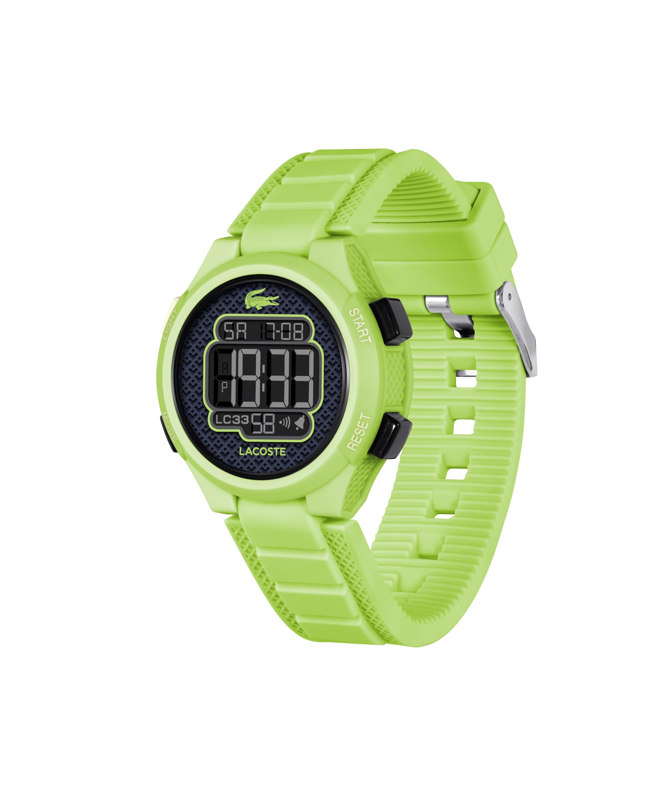 Lacoste Zegarek cyfrowy dla dzieci kolekcja LC33 z zieloną silikonową bransoletką - 2030067